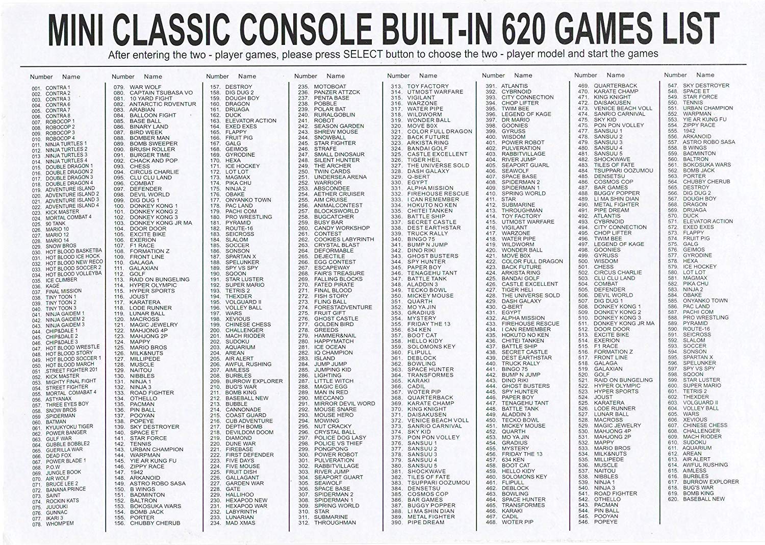Играчка конзола со 620 најпознати вградени игри (ПРЕМИУМ ЦЕНА) - Image 2