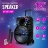 Wireless, Bluetooth звучник 15" со 2 безжични микрофони