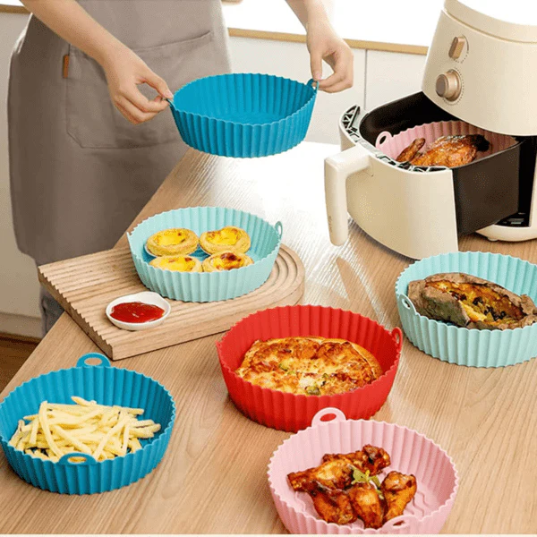 Силиконска нелеплива подлога за печење во air fryer 20cm (1+1 гратис) - Image 3