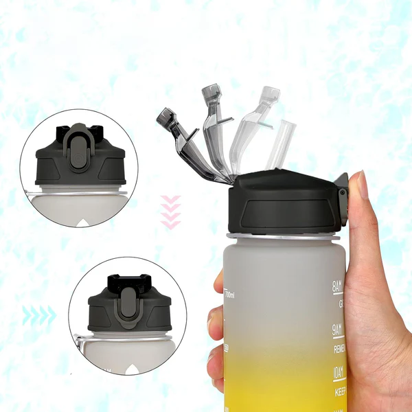 Сет 3 шишиња за вода со тајмер маркери 280ml-2l - Image 4