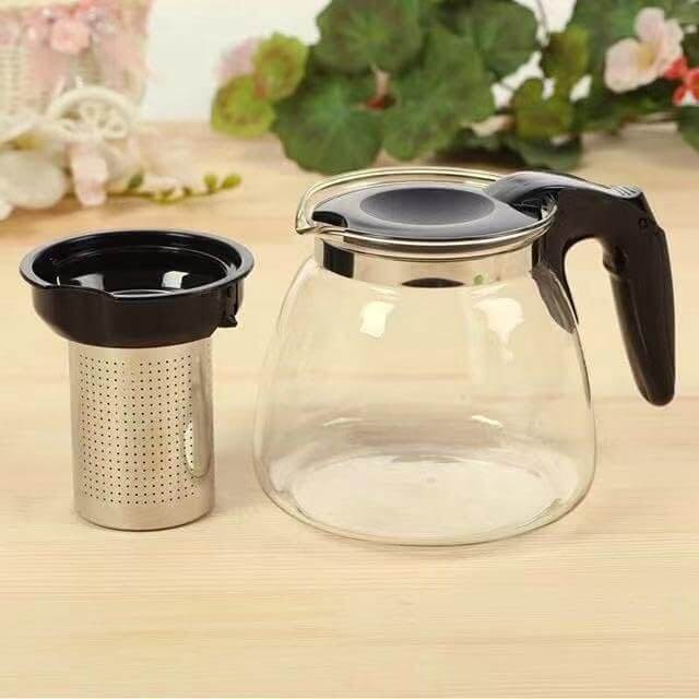 Стаклен чајник со филтер 1100ml - Image 3