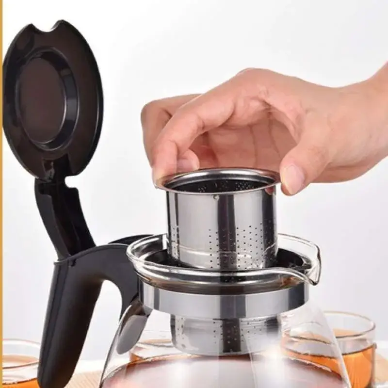 Стаклен чајник со филтер 1100ml - Image 10