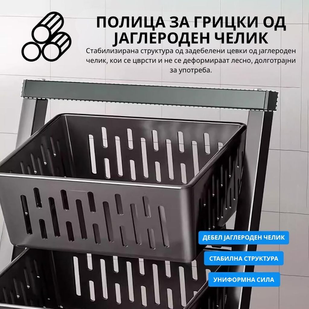 Полица за Храна со 8 Кошници (БЕСПЛАТНА ДОСТАВА) - Image 10