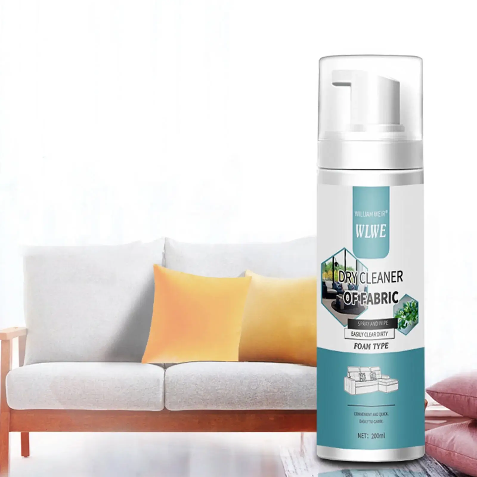 Длабинско чистење на ткаенина за софа 200ml (2 парчиња) - Image 3
