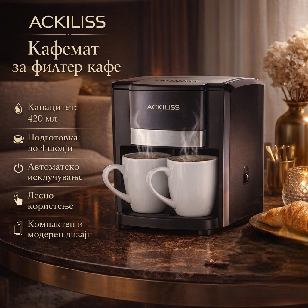 Кафемат за филтер кафе Ackeliss™ 650W